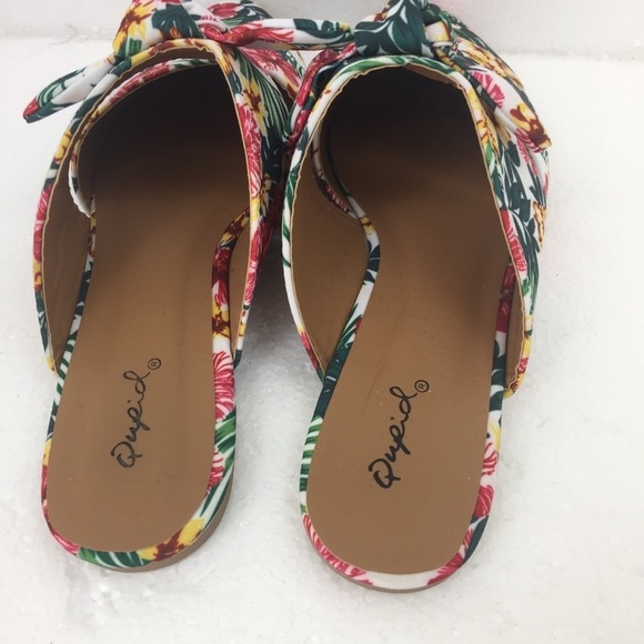 Qupid Floral Sandals. Flats Multi. Sz 8.5. - Picture 2 of 6